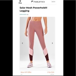 Fabletics Salar Mesh Powerhold leggings
